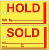 AP-850 * Jumbo HOLD / SOLD Signs * Quantity 250